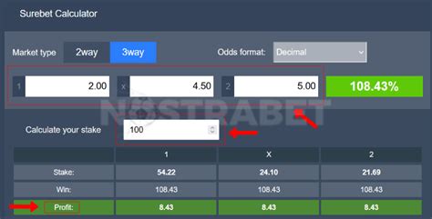 Surebet calculator 